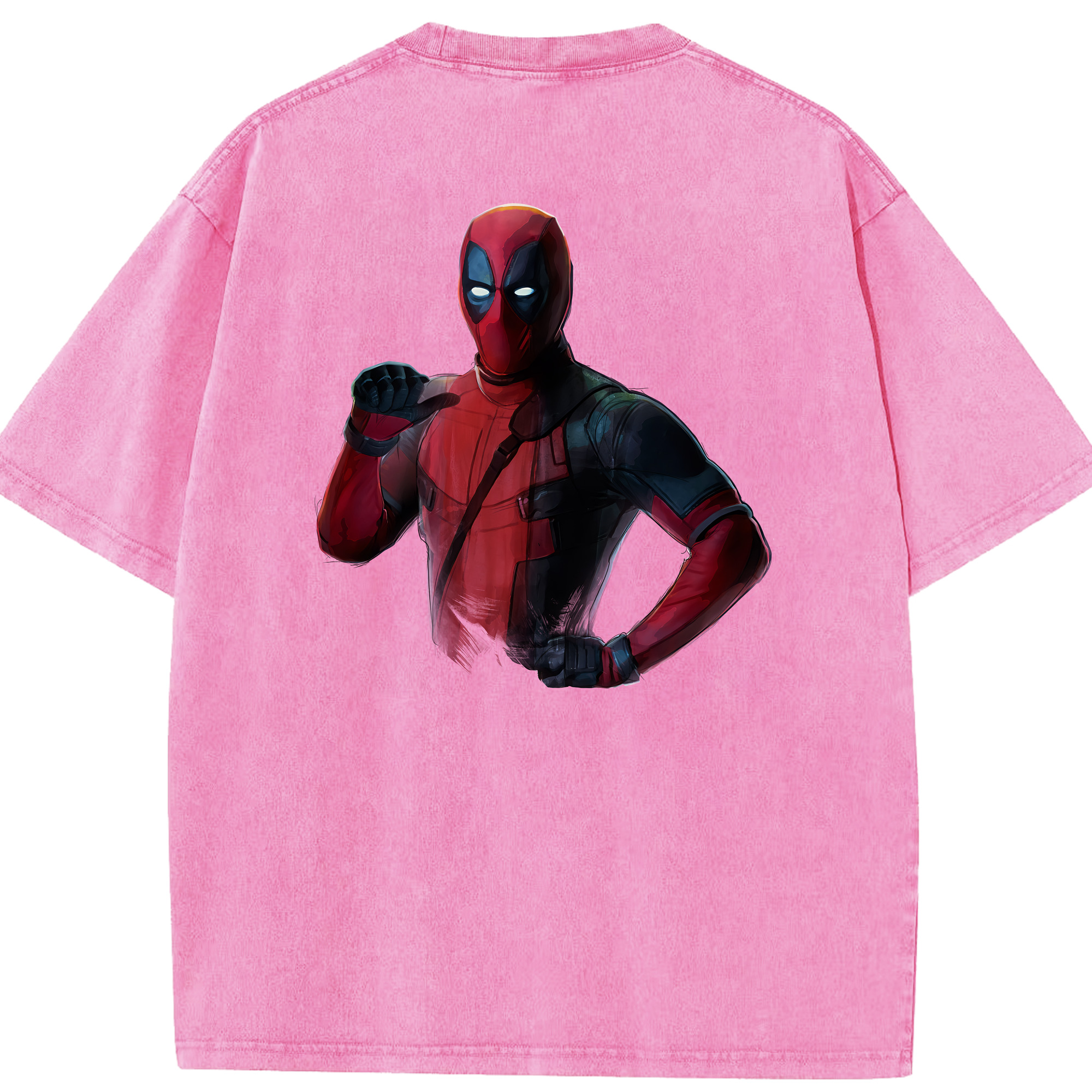 （画像用） Deadpool デッドプール 綿100% ヴィンテージ風 半袖Tシャツ（背面プリント）